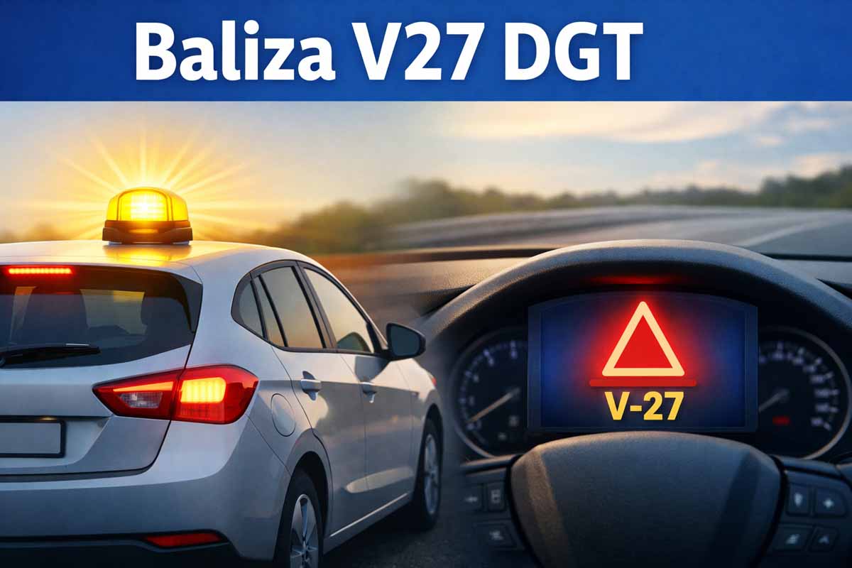 Baliza v27 DGT y baliza V16 conectada: diferencia entre triángulo virtual V-27 y luz de emergencia V16 obligatoria en 2026