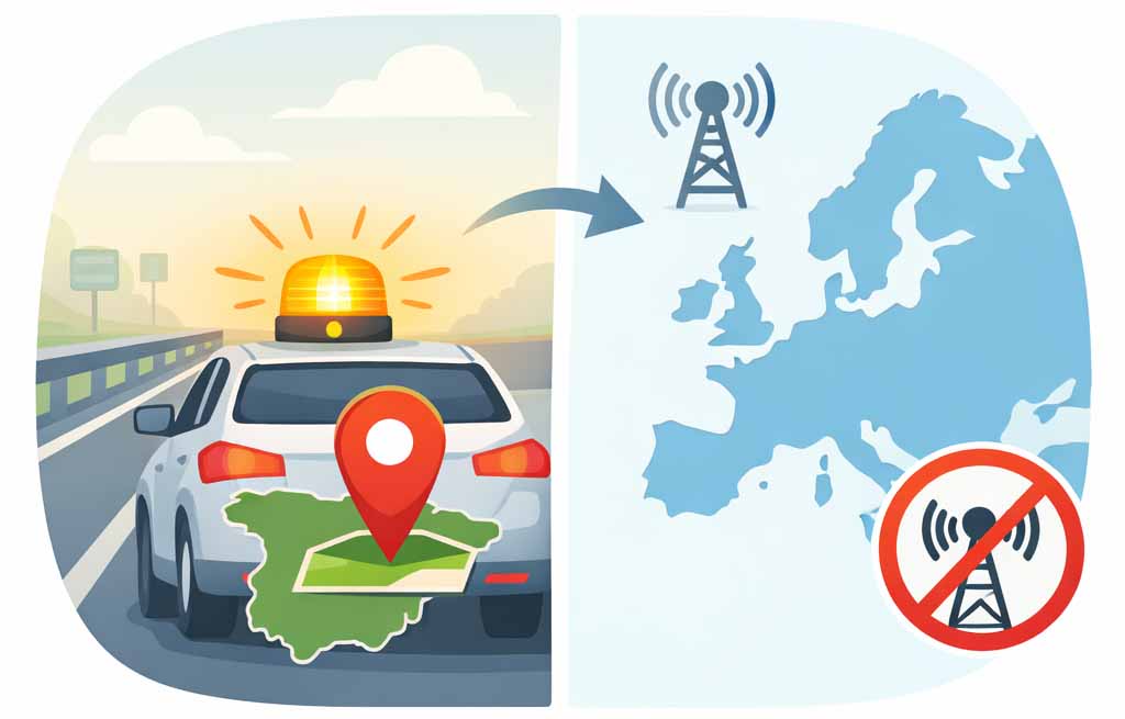 Baliza v16 fuera de España: baliza conectada y limitaciones de conectividad en el extranjero